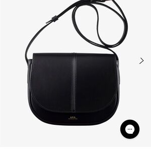 A.P.C. Black Leather Crossbody Bag
